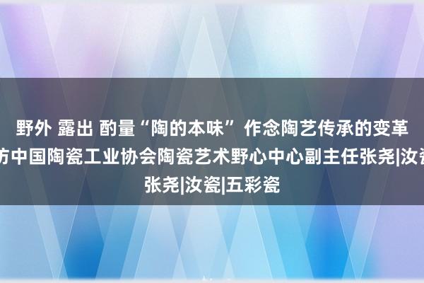 野外 露出 酌量“陶的本味” 作念陶艺传承的变革者——专访中国陶瓷工业协会陶瓷艺术野心中心副主任张尧|汝瓷|五彩瓷