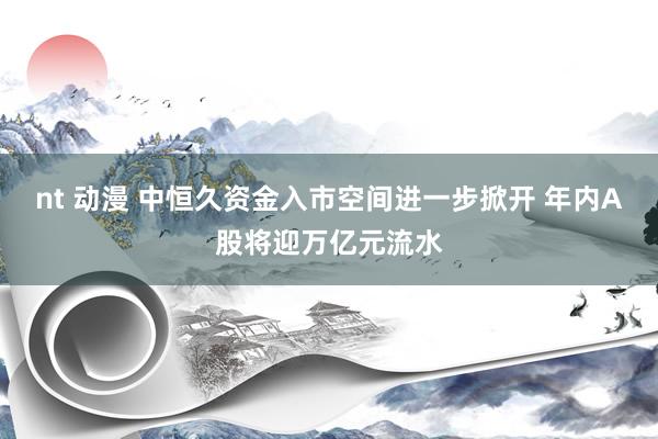 nt 动漫 中恒久资金入市空间进一步掀开 年内A股将迎万亿元流水